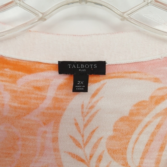 TALBOTS 2X PATTERNED KNIT TOP - Picture 2 of 6